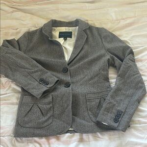 Banana Republic Gray Blazer with Structured Collar